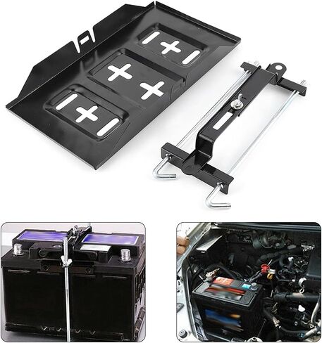 Rack Battery Car Mower Hold Down,Bolt In Battery Tray Clamps,Battery Tray 10X7,Automotive Battery Racks,Storage Battery Holder Tray Mount Hold Down Clamp Bracket Kit Car Accessory(27CM) in Saudi Arabia
