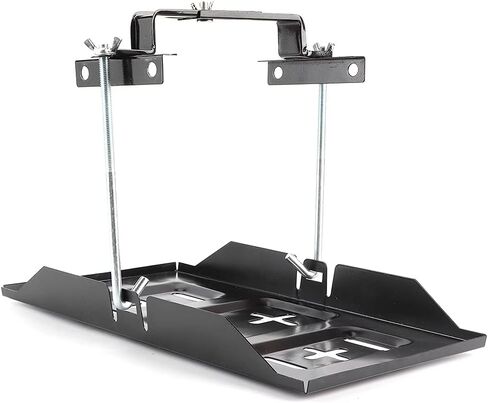 Rack Battery Car Mower Hold Down,Bolt In Battery Tray Clamps,Battery Tray 10X7,Automotive Battery Racks,Storage Battery Holder Tray Mount Hold Down Clamp Bracket Kit Car Accessory(27CM) in Saudi Arabia