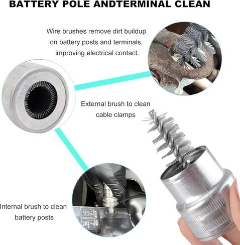 2 PCS Car Battery Terminal Connectors, 4-Way Quick Release Disconnect Battery Terminals with Contacts Washer Set and Hex Key, Gold Plated Battery Terminal Connectors for Most Vehicles in Kuwait