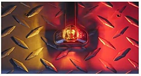 TecNiq 1 Pair Red/Amber Trailer Fender marker light chrome case LED clearance in Saudi Arabia