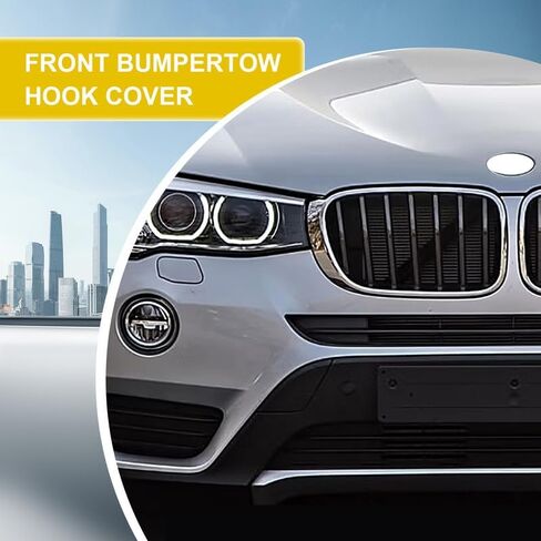 Car Front Bumper Tow Hook Cover Compatible with BMW X3 F25 LCI Fit 18i 20d 25i 30d 35d xDrive sDrive 2015 2016 2017 Trailer Cover Cap 51117338474 Towing Eye Cap Matte Black Right Passenger Side in Saudi Arabia