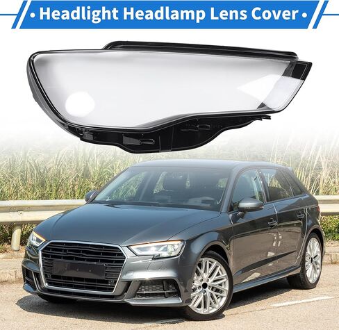 Headlight Lens Cover Headlight Headlamp Lense Clear Lens Cover for Audi A3 2013-2015 Black,Clear Pc 1 Pc Front Right Car in Saudi Arabia