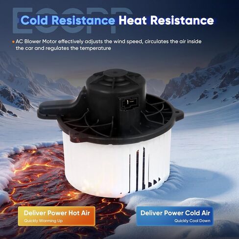 ECCPP 700222 AC Heater Blower Motor Fit for 1989 Chrysler Daytona/2007-2010 Hyundai Elantra/2011-2013 for Hyundai Equus/2009-2013 for Hyundai Genesis/2007-2009 for Hyundai Santa Fe/2007-2012 Veracruz in Saudi Arabia