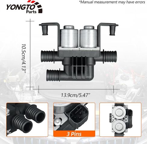64116910544 Coolant Water Control Valve Compatible with BMW X5 E53 E70 F15 2004-2013, X6 E71 F16 2008-2014 Heater Control Valve Replace OE 1147412166 EHV102 V20771011C in Kuwait