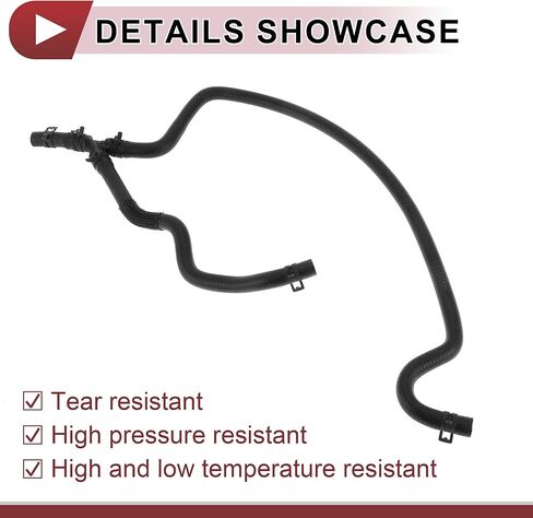 1 Pc Radiator Hose for Land Rover Range Rover Sport 4.4L 2006-2009 Engine Overflow Hose No.PCH500153 Black Rubber in Saudi Arabia