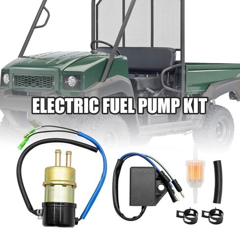49040-1055 مضخة الوقود الكهربائية 12 فولت، بديلة لـ Kawasaki Mule 1000 1994-1997 1988 2500 2510 2520 1992-2000 3000 3010 4X4 2001-2008 3020 2001-2003، يستبدل 27034-1053 in Kuwait