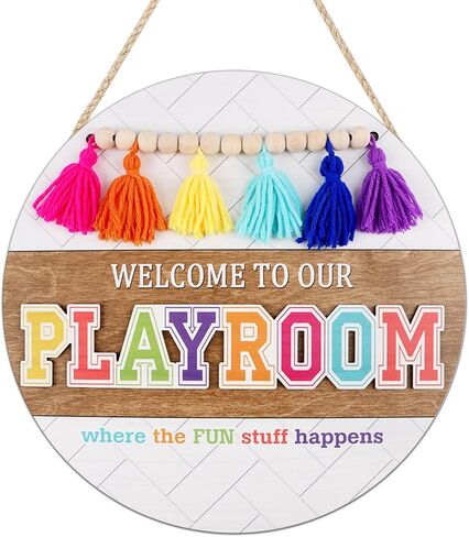 HOURIA 3D Rainbow Kids Bathroom Decor,11.5"Toddler Bathroom Door Decorations with Tassels Garland Boho Boys Girls Bathroom Toilet Wall Sign I Have No Control Here Kids Bathroom Wall Hanging Plaque in Kuwait