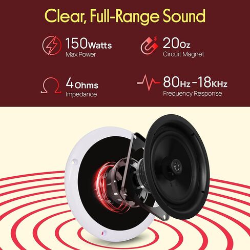 Pyle Marine Stereo Receiver Speaker Kit - In-Dash LCD Digital Console Built-in Bluetooth & Microphone 6.5" Waterproof Speakers (4) w/ MP3/USB/SD/AUX/FM Radio Reader & Remote Control -PLCDBT85MRW in Saudi Arabia