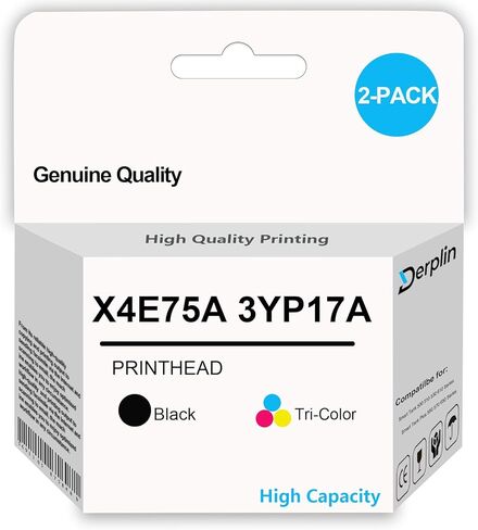 رأس الطباعة 3YP17A X4E75A رأس الطباعة X4E75A 3YP17A يستخدم رأس طباعة خرطوشة الحبر للخزان الذكي 660 670 700 6000 6001 7000 7001 7300 7301 7600 7602 سلسلة الطابعة (1 أسود، 1 ثلاثي الألوان) in Kuwait