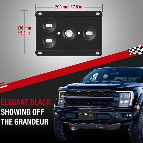 No Drill Front License Frame Compatible with Ford Edge 2nd gen ST, Escape 4th gen, Expedition 4th gen, Explorer 6th gen Anti-Theft License Plate Grille Mount Holder Rattle-Proof Car Accessorie in Saudi Arabia