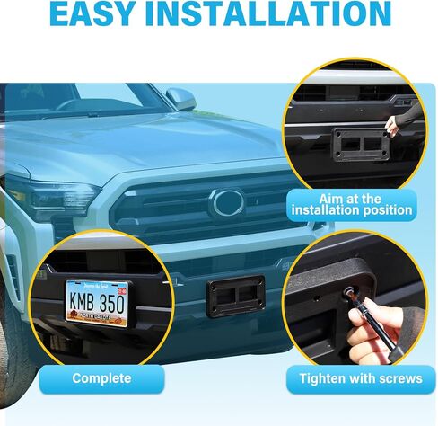 Daeiclru Front License Plate Frame Bracket Compatible with Toyota Tacoma 2024-2026, Front Bumper License Plate Tag Holder Mount License Plate Hanging Bracket Replacement Accessories in Saudi Arabia