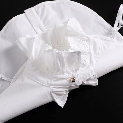 XEPST Detachable Collars for Women Ruffle Fake Collar Victorian Blouses for Women Women’s Dickey Collars Elegant Vintage Clothes White Renaissance Top in Saudi Arabia