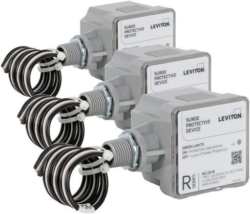Type 1 Surge Protective Panel, 120/240 VAC, Split Phase, 36kA per Phase, Leviton R2120-B in Kuwait