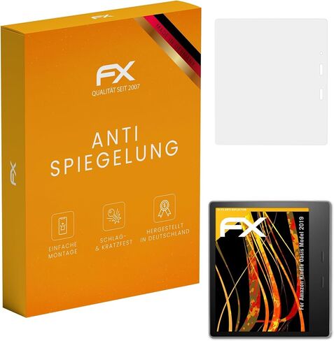 واقي شاشة atFoliX متوافق مع طبقة حماية الشاشة Amazn Kindl Oasis Model 2019، طبقة حماية FX مضادة للانعكاس وممتصة للصدمات (2X) in Kuwait