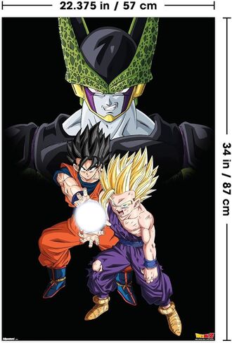 Dragon Ball Z: Cell Saga - Group Wall Poster, 34L" x 22.4W", Unframed Version in Saudi Arabia