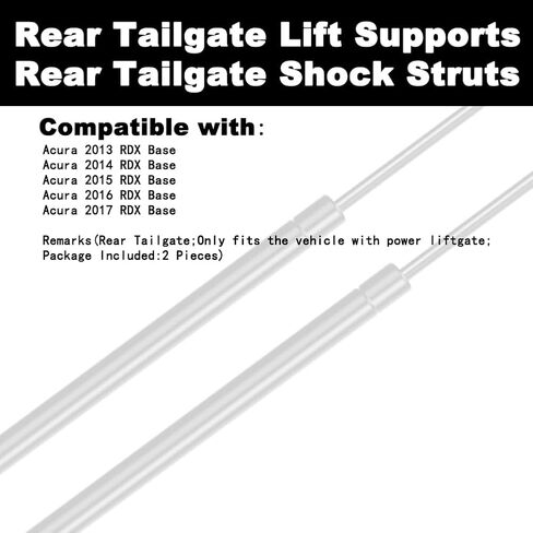 Rear Tailgate Lift Supports Gas Spring Shock Struts Compatible with RDX 2013 2014 2015 2016 2017 13 14 15 16 17 with Power Liftgate Sport Utility 2-PC Replace 74820-TX4-A01 in Kuwait