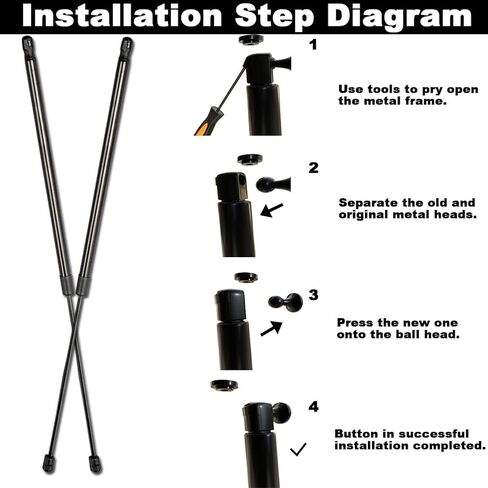 Rear Tailgate Lift Supports Gas Spring Shock Struts Compatible with RDX 2013 2014 2015 2016 2017 13 14 15 16 17 with Power Liftgate Sport Utility 2-PC Replace 74820-TX4-A01 in Kuwait