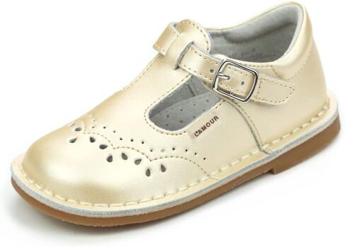 شريط لامور روثي على شكل حرف T | حذاء ماري جين فلات للفتيات (طفل صغير/طفل صغير) in Kuwait