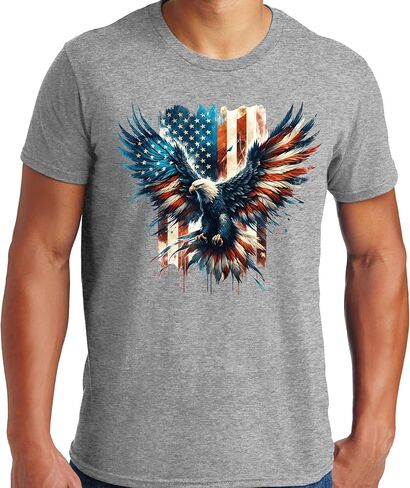 PubliciTeeZ Big and Tall King Size Patriotic Skull American Flag, Men T-Shirt in Saudi Arabia
