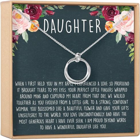 Dear Ava Infinity Cross Necklace For Daughter | Modern Jewelry Pendant with Heartfelt Card | Sterling Silver Gift For Women and Girls | Birthday Wedding Necklaces for Her in Saudi Arabia