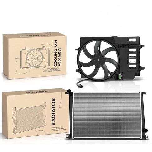 Replacement Parts for Aluminum Radiator&Cooling Fan Assembly Kit for Mini Cooper 2007-2008 L4 1.6L Mod-A58PP-107555 in Saudi Arabia