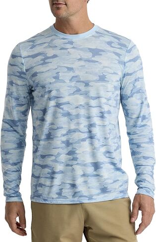 Free Fly Men's Lightweight Long Sleeve Shirt - UPF 20+ Sun Protection, Moisture Wicking, Breathable Bamboo Viscose Shirt in Kuwait