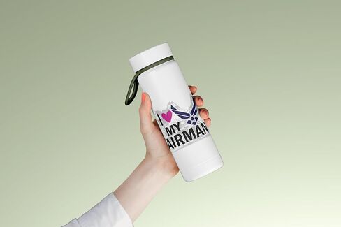 WSQ I Love My Airman Air Force Vinyl Sticker Decal - 5 Inches - for Car Truck SUV Van Window Bumper Wall Laptop Tablet Cup Tumbler and Any Smooth Surface in Saudi Arabia