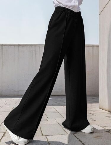 Women‘s Pants Fashion Wide Leg Casual High Waisted Sports Pants Cross Stretch Pants in Saudi Arabia