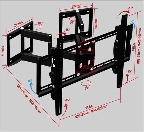 32-65 بوصة الثقيلة الزاوية LED LCD حامل تليفزيون مرن كامل الحركة تلفزيون سوينغ الذراع قوس سقف جبل تحميل 100 كجم in Saudi Arabia