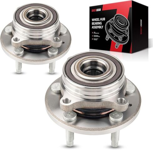 زوج Torchbeam 513275 مجموعة محمل محور العجلة الخلفية لـ 2011-2014 Ford Edge، 2010-2019 Ford Taurus، 2009-2019 Ford Flex، 2011-2015 Lincoln MKX، 2009-2016 Lincoln MKS، محمل العجلة 5 عروات مع ABS in Kuwait