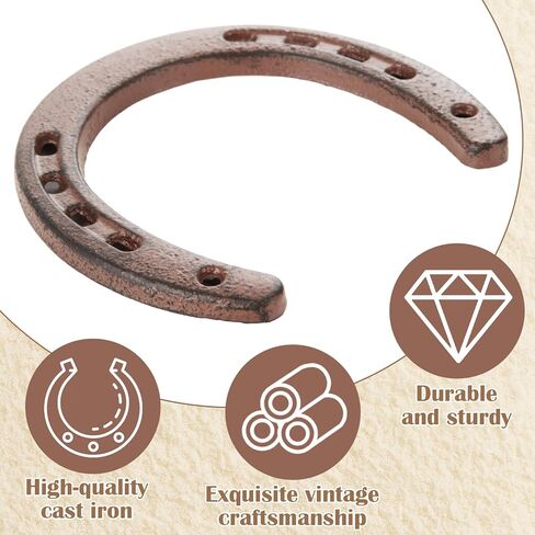 Acrux7 24 PCS Cast Iron Horse Shoes for Decorations, Mini Metal Horseshoes Wall Decor Good Lucky for Indoor, Outdoor, Cowboy, Western, Wedding, Birthday, Christmas Decorations Party Favors Supplies in Saudi Arabia