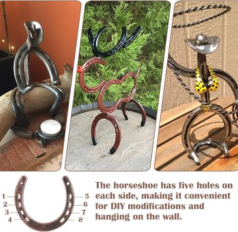 Acrux7 24 PCS Cast Iron Horse Shoes for Decorations, Mini Metal Horseshoes Wall Decor Good Lucky for Indoor, Outdoor, Cowboy, Western, Wedding, Birthday, Christmas Decorations Party Favors Supplies in Saudi Arabia
