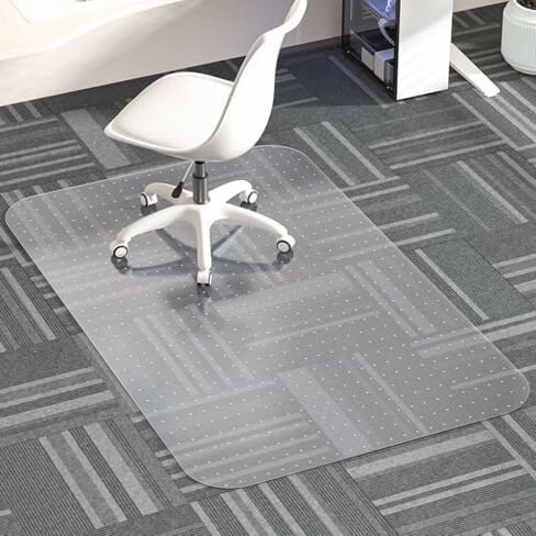 Office Chair Mat for Carpet, 30" X 48" X 0.09" Desk Chair Mat for Carpet Floors, Clear and Thick Easy Glide Rolling Chair Mats with Non-Slip Studded for Home and Office Low Pile Carpets in Kuwait