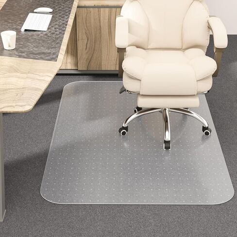 Office Chair Mat for Carpet, 30" X 48" X 0.09" Desk Chair Mat for Carpet Floors, Clear and Thick Easy Glide Rolling Chair Mats with Non-Slip Studded for Home and Office Low Pile Carpets in Kuwait