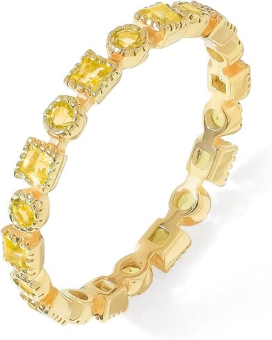 YoTreasure 14K مطلية بالذهب 925 فضة العقيق سيترين الزبرجد خاتم للنساء داينتي تكويم خاتم جوهرة الأحجار الكريمة والمجوهرات in Saudi Arabia
