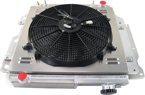 CU2101 3 Row All Aluminum Radiator for 1987-2006 2000 Jeep TJ YJ Wrangler 2.4 2.5L L4 GAS/4.0 4.2L L6 GAS Radiators Shroud Fan Relay Kit 1988 89 90 91 92 93 94 95 96 97 98 99 01 02 03 04 05 in Saudi Arabia