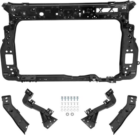 Radiator Support Compatible with 2012-2013 Kia Soul Replacement for KI1225160 641012K050 Steel & Plastic Electrophoresis Primed Black Radiator Mounts in Kuwait