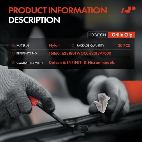 A-Premium 1.41oz نايلون مصبغة قفل سيارة التجنيب السحابة دبوس كليب 20 حزمة متوافقة مع نيسان ألتيما سينترا فرونتير باثفايندر ماكسيما إكستيرا كويست لوسينو D21 إنفينيتي M30 J30 QX4 داتسون 720 in Saudi Arabia