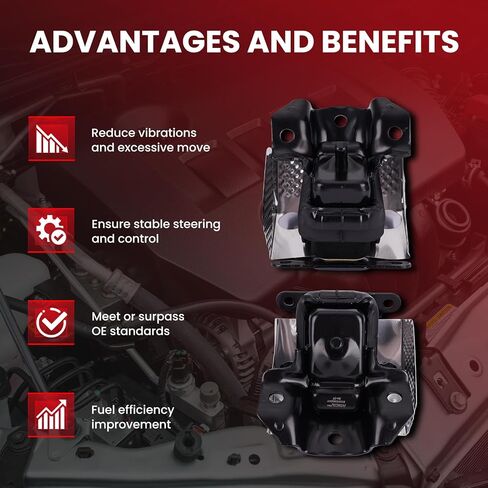 MPLUS 2X Engine Mount w/ Bracket fits for Cadillac 2007-2014 Escalade, 2007-2014 Escalade ESV, 2007-2013 Escalade EXT, for Chevrolet 2007-2013 Avalanche, 2009-2013 Silverado 1500 Hybrid in Saudi Arabia