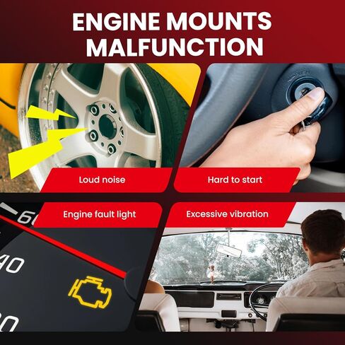 MPLUS 2X Engine Mount w/ Bracket fits for Cadillac 2007-2014 Escalade, 2007-2014 Escalade ESV, 2007-2013 Escalade EXT, for Chevrolet 2007-2013 Avalanche, 2009-2013 Silverado 1500 Hybrid in Saudi Arabia