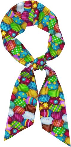 Easter Bunny Eggs Head Scarf Festival Neck Tie Scarf Hairband Stylish Purse Scarfs Holiday Accessory in Saudi Arabia