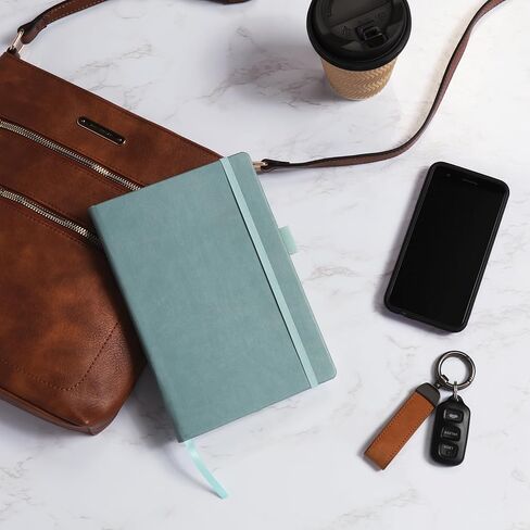 Oxford Journal, Lined Writing Notebook, Writer's Journal, Classic Notebook for School or Office, 320 Pages of Lined Paper, A5 Size, 5.6" x 8.3", Built-in Pen Loop, Light Teal Hardcover (1014494) in Saudi Arabia