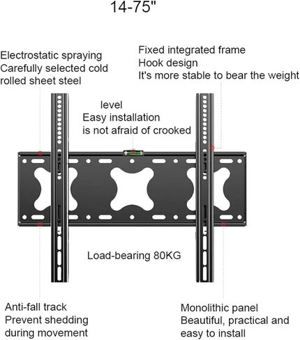 TV wall mount bracket suitable for 42"-75" display wall mount TV stand in Saudi Arabia
