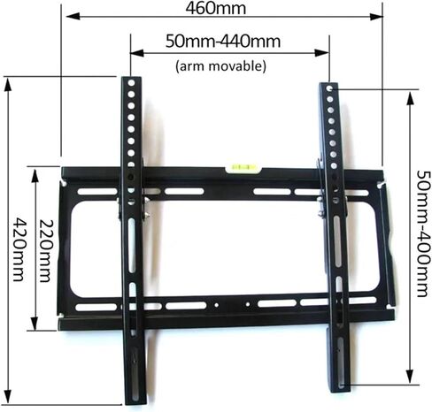 PTB-6044HT 23 بوصة 37 بوصة 46 بوصة 50 بوصة إمالة للأسفل 12 بوصة 400X400 400X300 تلفاز LCD جدار جبل قوس LED حامل تلفاز in Saudi Arabia
