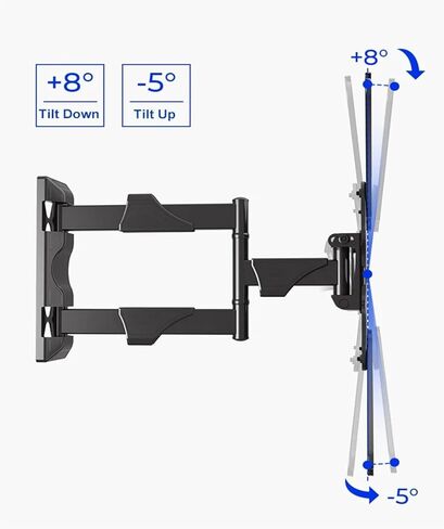 P4 Full Motion 32-55 Inch TV Wall Mount Flat Panel LED LCD Display Mounting Bracket MAX.孔距 400x400mm Load 27.2kg in Saudi Arabia