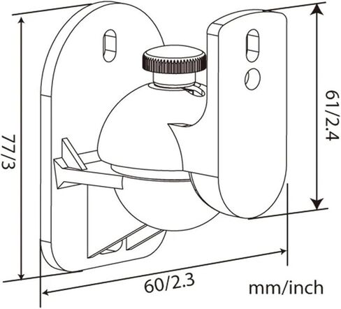 1 pair = 2 pieces Surround Sound Stand Speaker Bracket Wall Mount Tilt Swivel Bracket S03 in Saudi Arabia