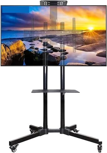 32-65 inch TV mobile cart horizontal and vertical screen rotating bracket floor bracket in Saudi Arabia