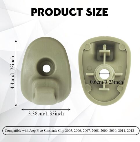 قطعتان من مشبك واقي السيارة، مشابك حاجب الشمس للسيارة، خطاف حامل قناع مطور مناسب لسيارة جيب ليبرتي 2005-2012 ودودج نيترو 2008-2012 يستبدل OEM # 1AR26BD1AA 1AR26DW1AA in Kuwait