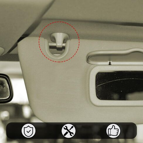 قطعتان من مشبك واقي السيارة، مشابك حاجب الشمس للسيارة، خطاف حامل قناع مطور مناسب لسيارة جيب ليبرتي 2005-2012 ودودج نيترو 2008-2012 يستبدل OEM # 1AR26BD1AA 1AR26DW1AA in Kuwait