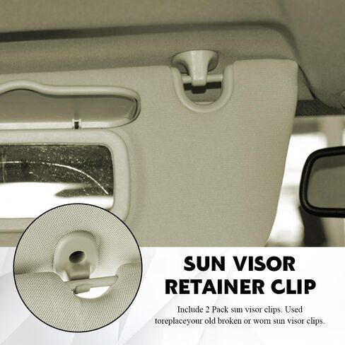 قطعتان من مشبك واقي السيارة، مشابك حاجب الشمس للسيارة، خطاف حامل قناع مطور مناسب لسيارة جيب ليبرتي 2005-2012 ودودج نيترو 2008-2012 يستبدل OEM # 1AR26BD1AA 1AR26DW1AA in Kuwait